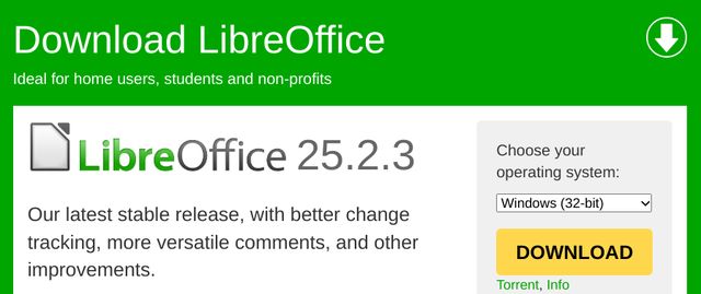 Download LibreOffice 25.2.3