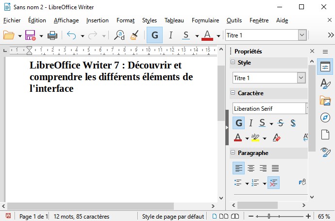LibreOffice Writer 7: Die verschiedenen Elemente der Benutzeroberfläche entdecken und verstehen